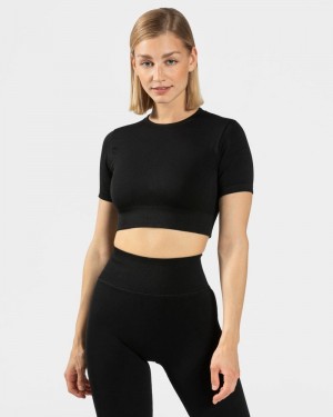 Teveo Sensation Crop レディース トップス 黒 | CNS-6377